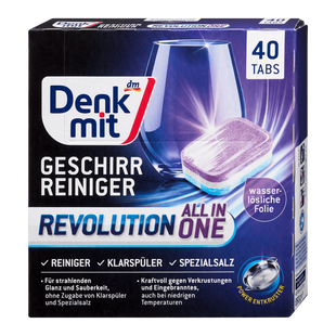 Denkmit Таблетки для посудомийної машини Revolution All-in-one 40 шт 5838626 фото