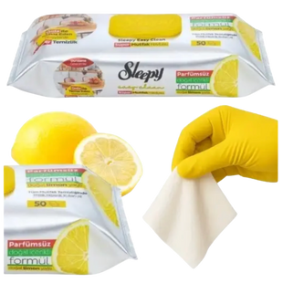 Sleepy Easy Clean Вологі серветки для кухні Лимон 50 шт. 6607719 фото