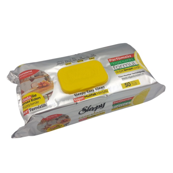 Sleepy Easy Clean Вологі серветки для кухні Лимон 50 шт. 6607719 фото