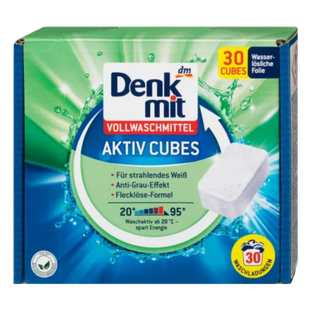 Denkmit Vollwaschmittel Cubes Таблетки для білого прання 30 шт 2898176 фото
